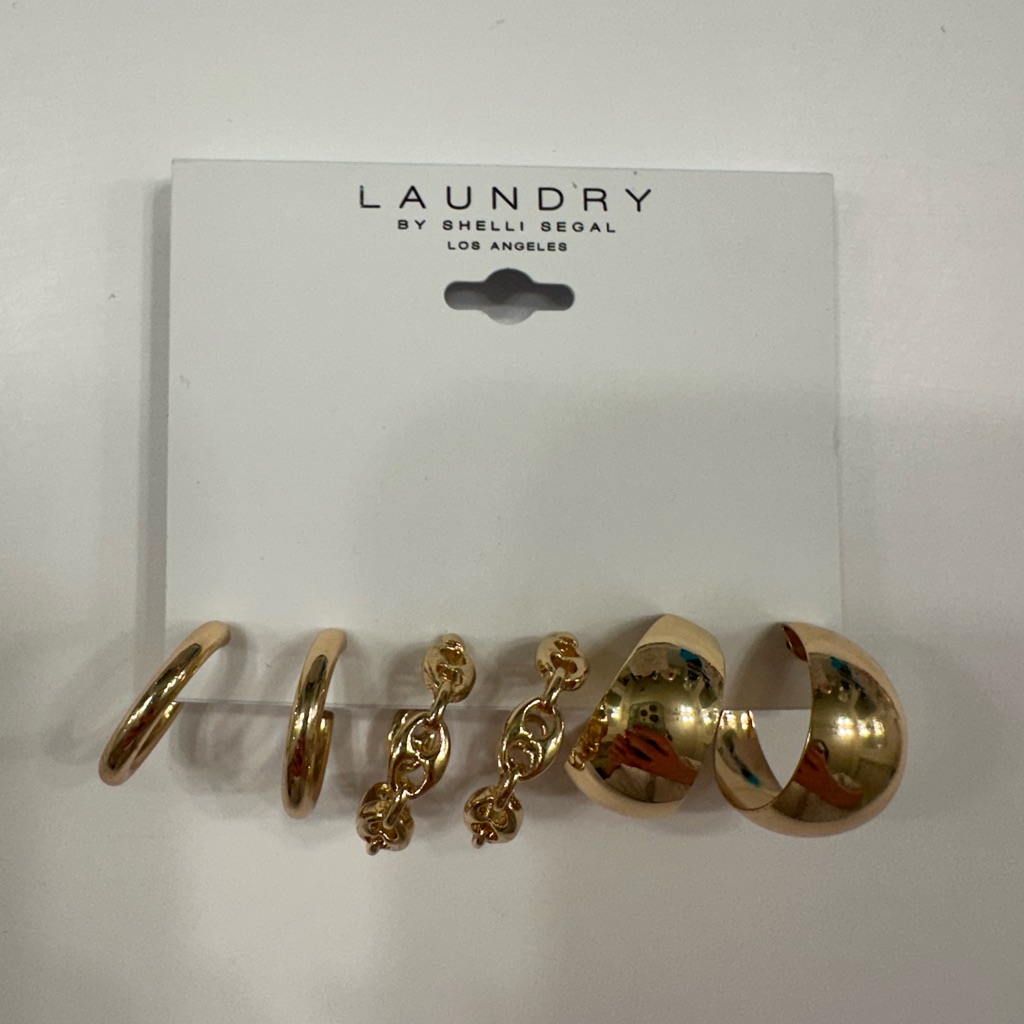 Laundry By Shelli Segal Gold Earring Trio 8$
